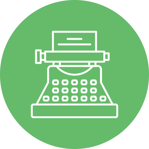 máquina de escribir Generic color fill icono