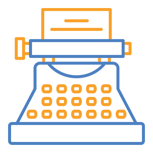 máquina de escribir Generic color outline icono