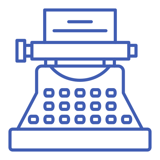 Typewriter Generic color outline icon