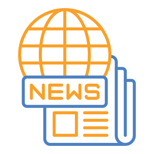 글로벌 뉴스 Generic color outline icon