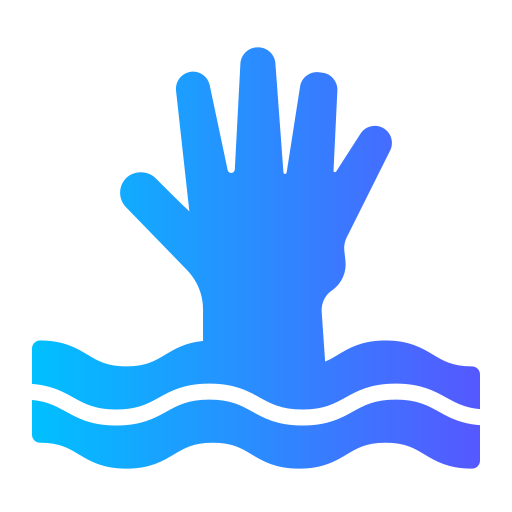 Drowning Generic Flat Gradient icon