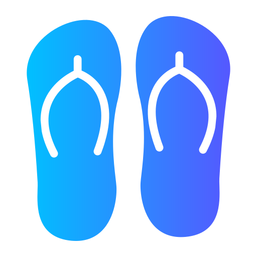 sandálias de dedo Generic Flat Gradient Ícone