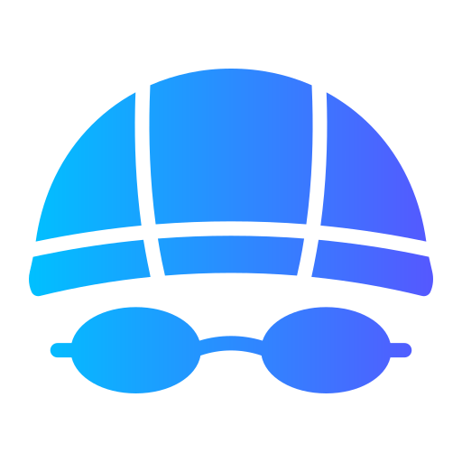 czapka pływacka Generic Flat Gradient ikona