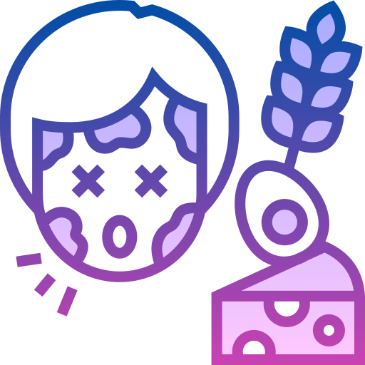 Food allergy Detailed bright Gradient icon