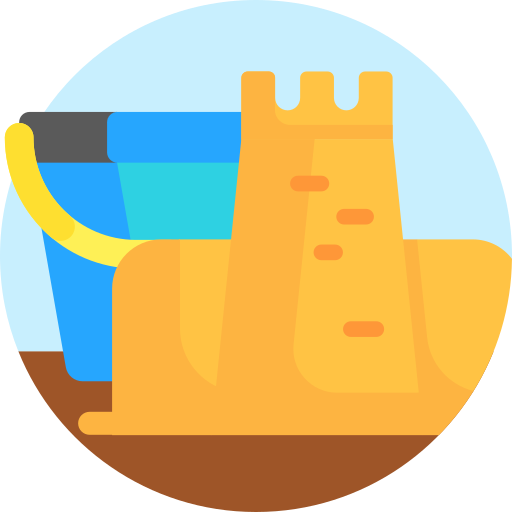 zamek z piasku Detailed Flat Circular Flat ikona
