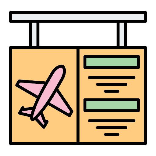Flight information Generic Outline Color icon