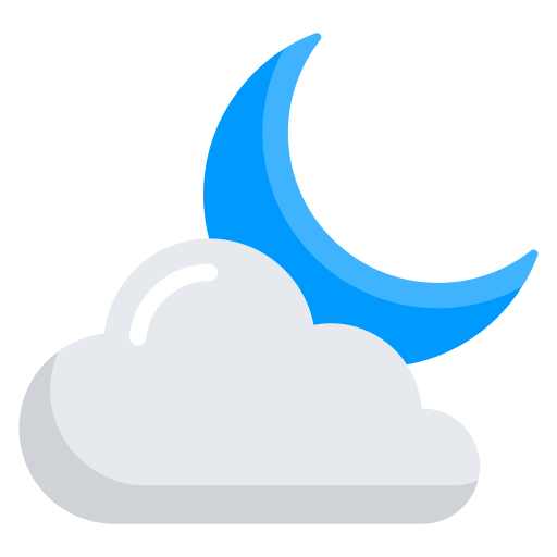 Cloudy night Generic Flat icon