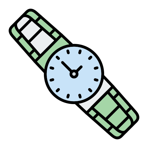 reloj de pulsera Generic Outline Color icono