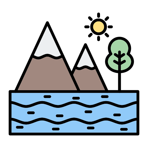호수 Generic Outline Color icon