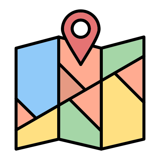 kaart locatie Generic Outline Color icoon