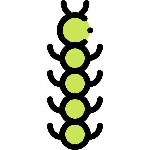 지네 Detailed Rounded Lineal color icon