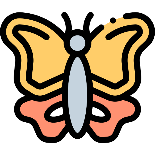 Butterfly Detailed Rounded Lineal color icon