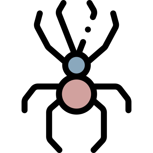 クモ Detailed Rounded Lineal color icon