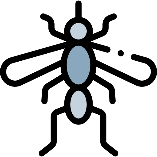 Mosquito Detailed Rounded Lineal color icon