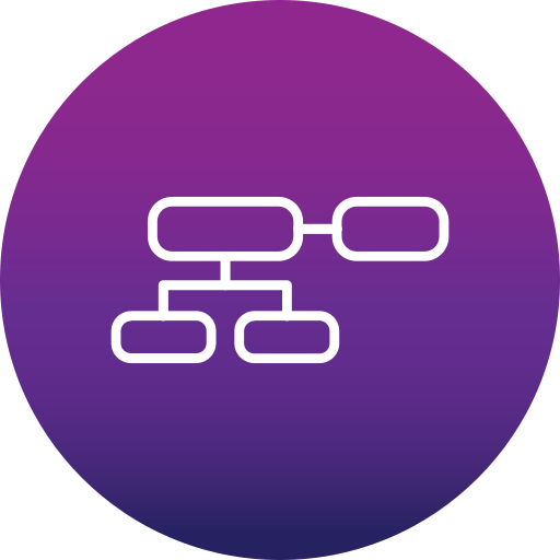 diagramma organizzativo Generic Flat Gradient icona