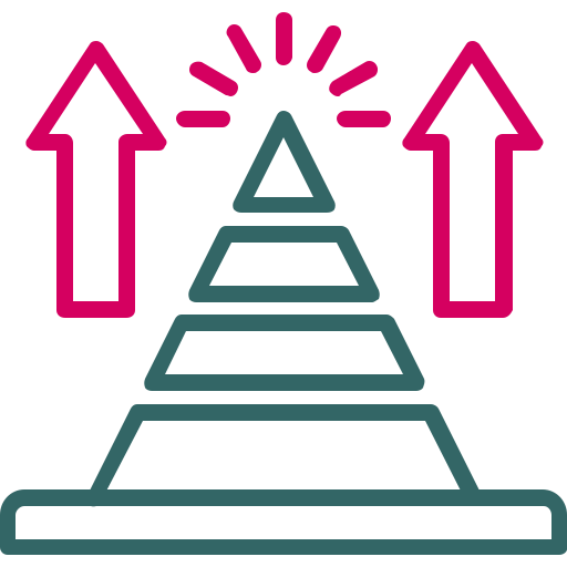 피라미드 차트 Generic Outline Color icon