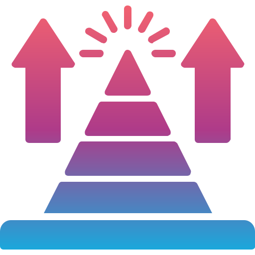 grafico a piramide Generic Flat Gradient icona