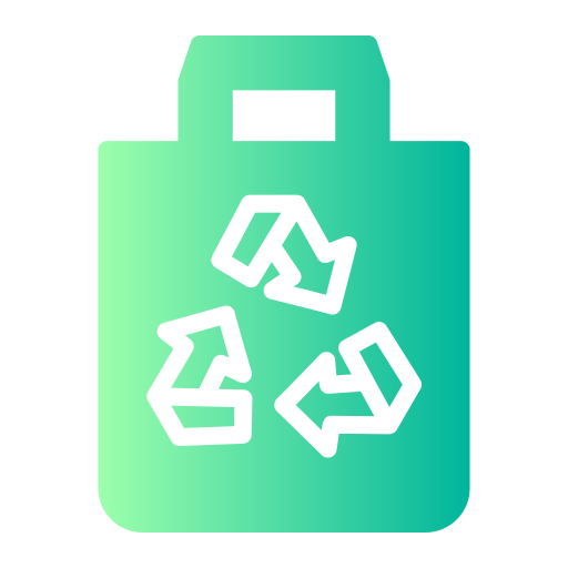 bolsa de reciclaje Generic Flat Gradient icono