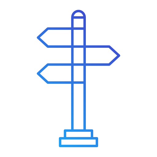 Direction arrow Generic Gradient icon