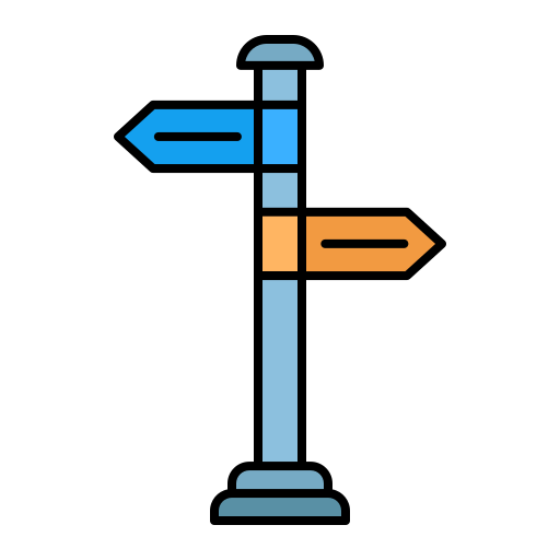 flecha de dirección Generic Outline Color icono