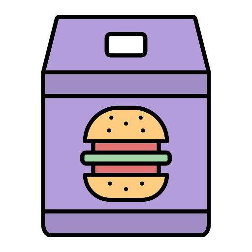 Еда на вынос Generic Outline Color иконка