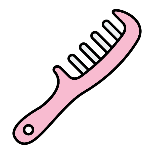 Hair comb Generic Outline Color icon
