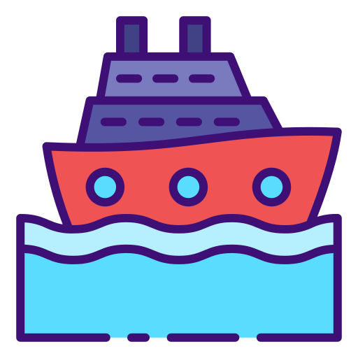 Круизное судно Generic Outline Color иконка