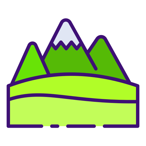 montaña Generic Outline Color icono