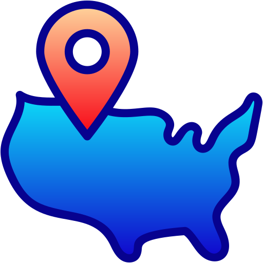 Usa map Generic Lineal Color Gradient icon