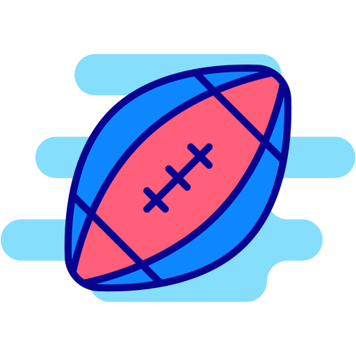 piłka do rugby Generic Rounded Shapes ikona