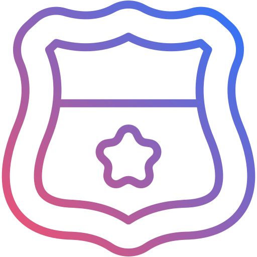 odznaka policyjna Generic Gradient ikona