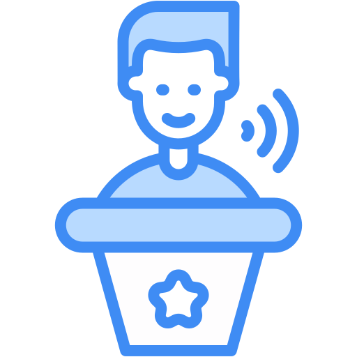 Speech Generic Blue icon