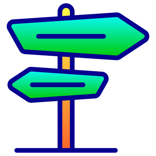 señal de dirección Generic Lineal Color Gradient icono
