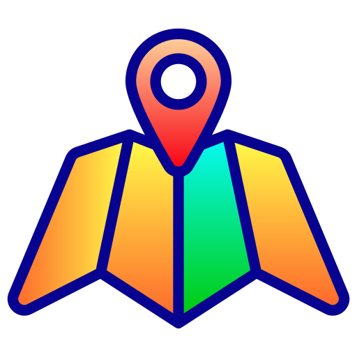 地図 Generic Lineal Color Gradient icon