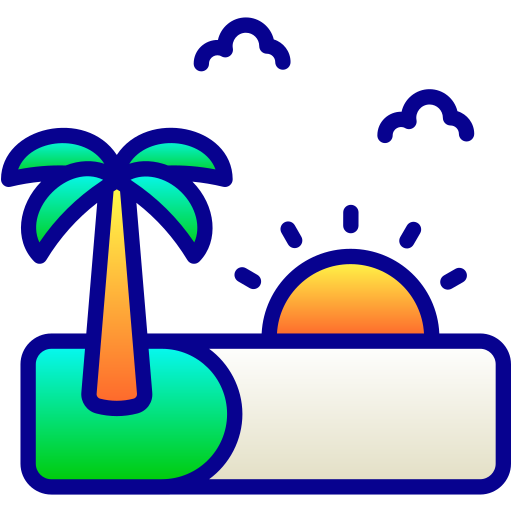 Пляж Generic Lineal Color Gradient иконка