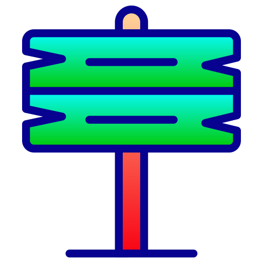 Знак направления Generic Lineal Color Gradient иконка