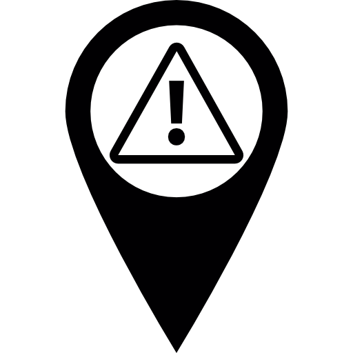 Warning Sign Pin  icon