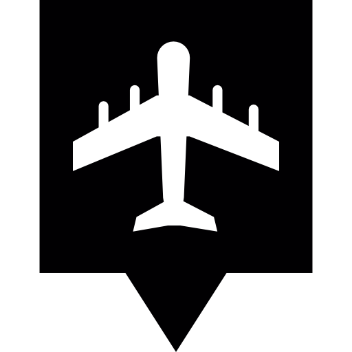 pin del aeropuerto  icono