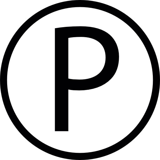 botón p  icono