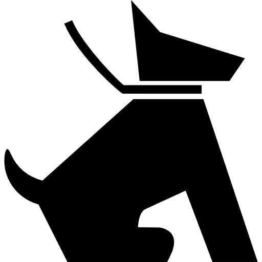 perro sentado  icono