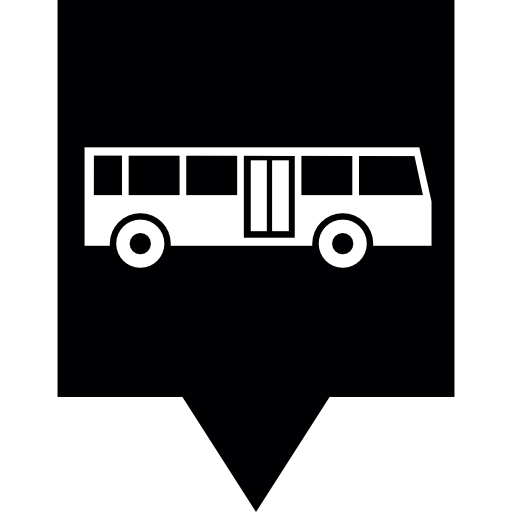 ubicación de la parada de autobús  icono