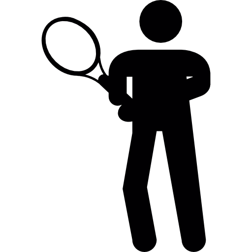 silhouette de joueur de tennis  Icône