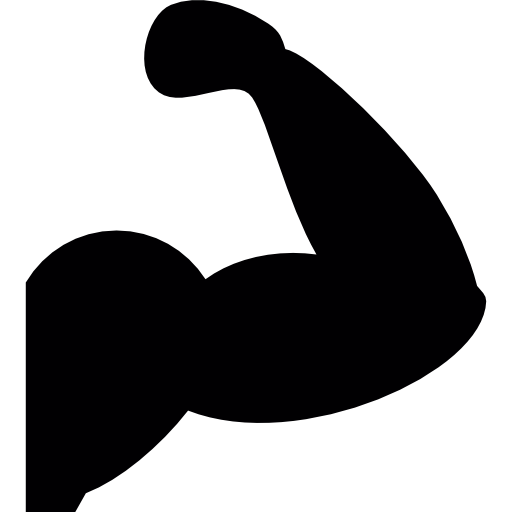 팔 근육 실루엣  icon