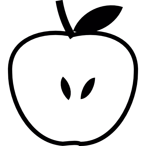 silueta de manzana  icono