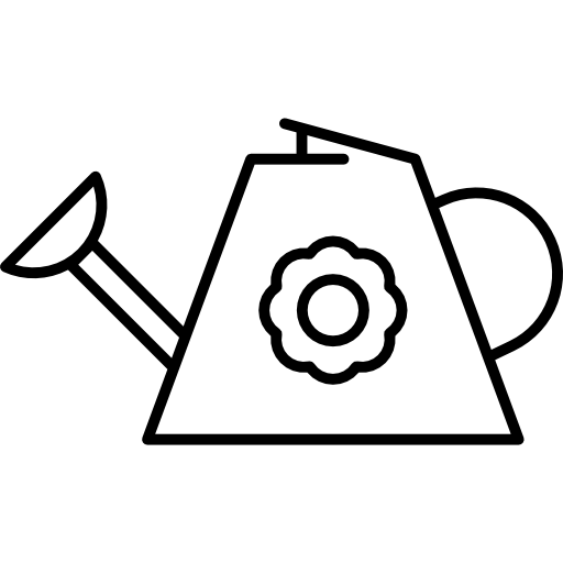 Watering Can with Flower  icon