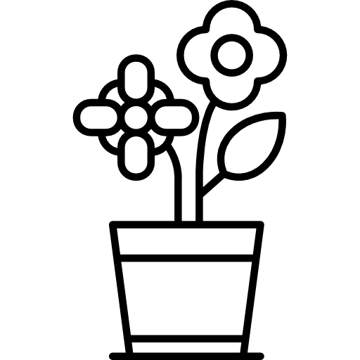 鉢の中の 2 つの花  icon