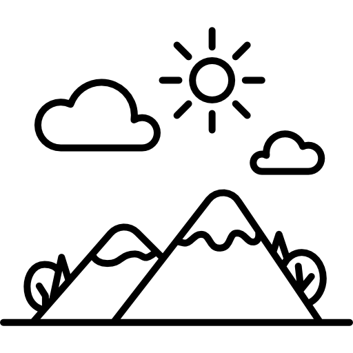 paisaje montañoso  icono