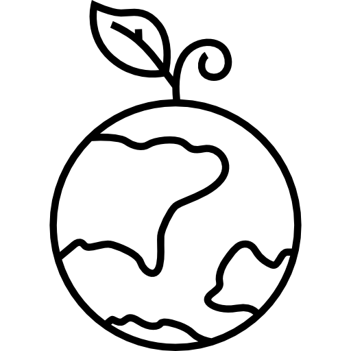 Earth with Leaf  icon