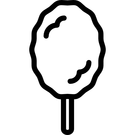 zucchero filato su un bastoncino  icona