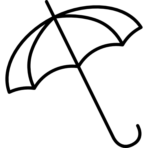 hellende paraplu  icoon